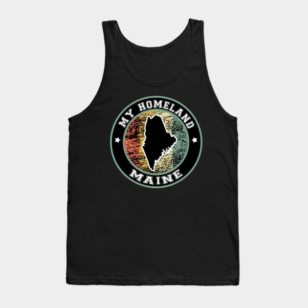 Homeland Maine state USA vintage Tank Top by LiquidLine